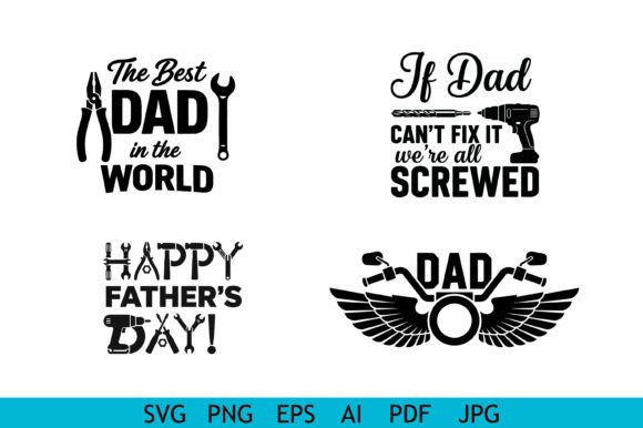 Funny Dad Quotes Tool Typography