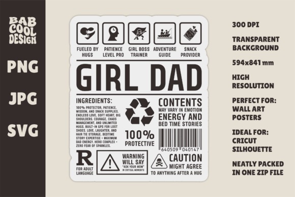 Girl Dad Gift Poster: A Designer's Review for Embroidery