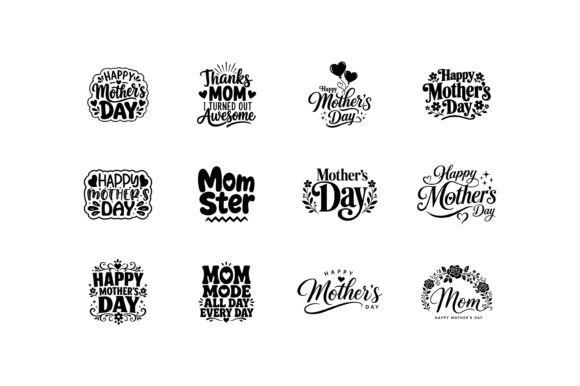 Mother’s Day Typography Design Bundle