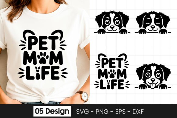 Pet Mom Life Dog Lover T Shirt Design