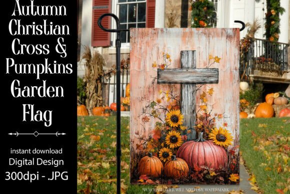 Review: Autumn Christian Cross Garden Flag 6 Design