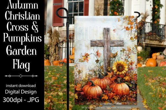Reviewing Autumn Christian Cross Garden Flag 7